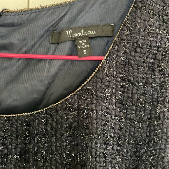 Tweed dress fantastic quality and fit navy with shimmer - Picture 4 of 9